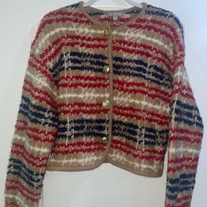 J. Crew Striped Knit Cardigan